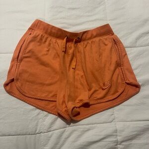 Orange Nike Sweatshorts
